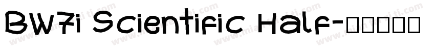 BW7i Scientific Half字体转换